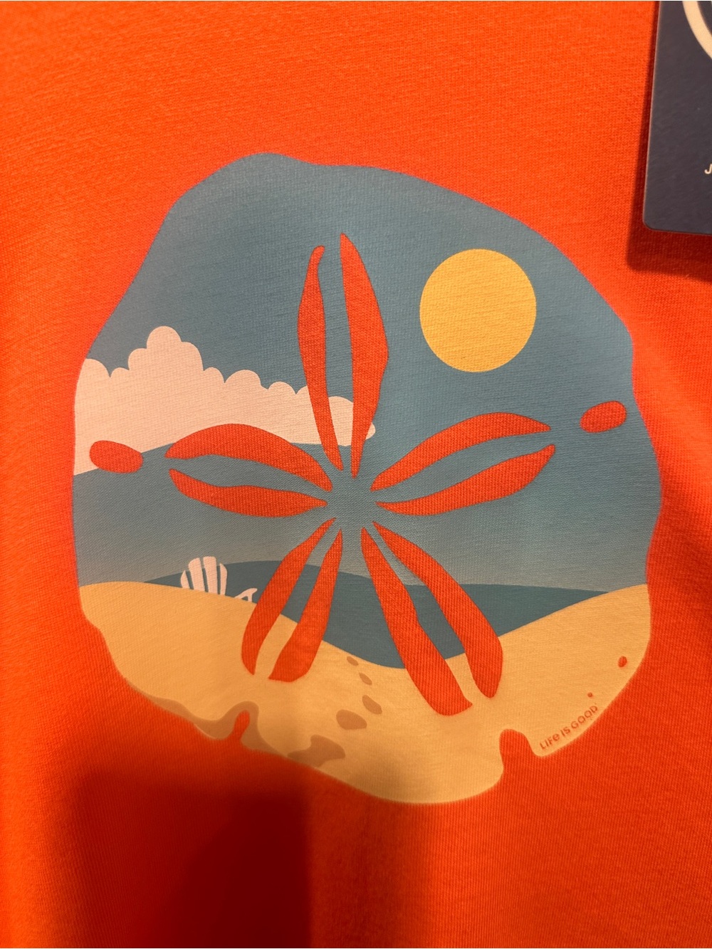 NEW Life Is Good Orange Sand Dollar Graphic Tee XXL - Picture 2 of 8